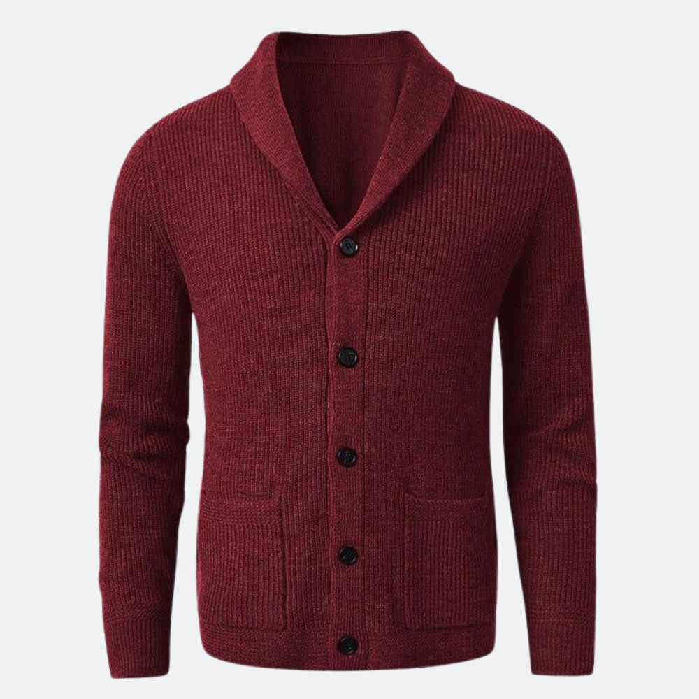 Men's V-Neck Merino Wool Cardigan | Ventorini