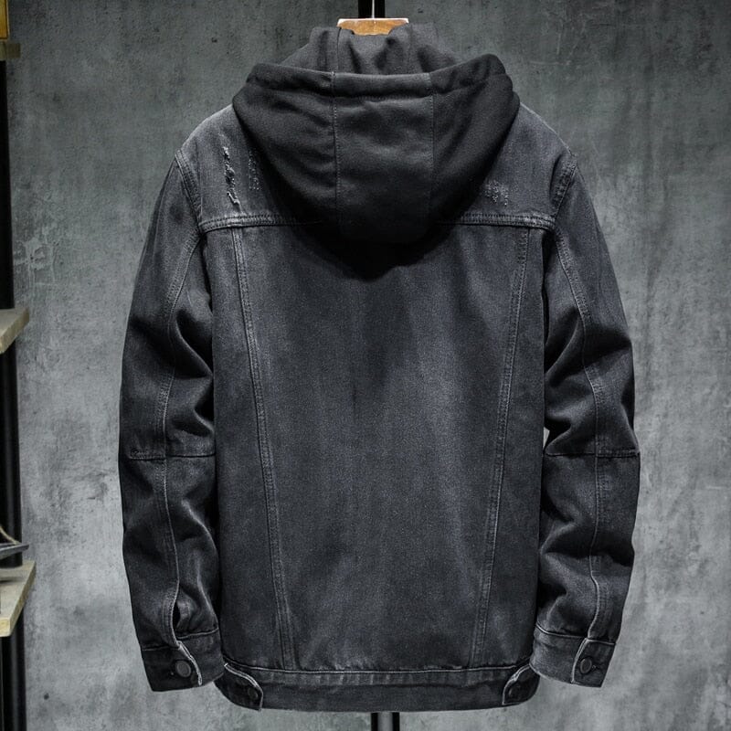 Men's Trucker Essentials Denim Jacket with Hood by Ventorini | Ventorini