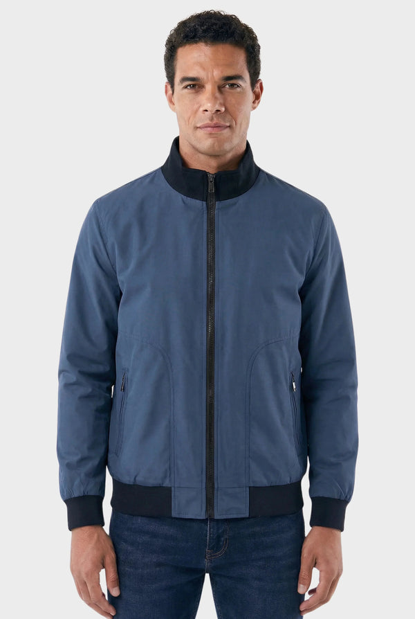 Men's Bomber Jacket with Classic Checked Lining by Ventorini
